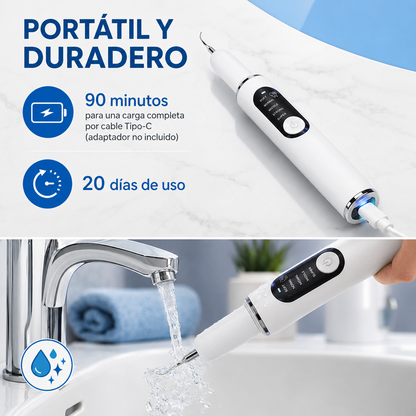 Limpiador Dental Ultrasónico con Luz LED