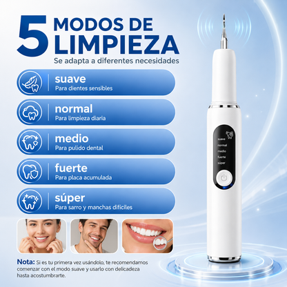 Limpiador Dental Ultrasónico con Luz LED