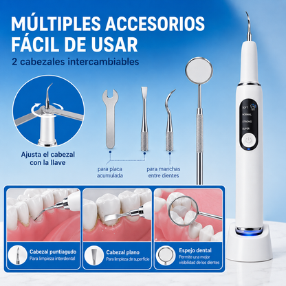 Limpiador Dental Ultrasónico con Luz LED