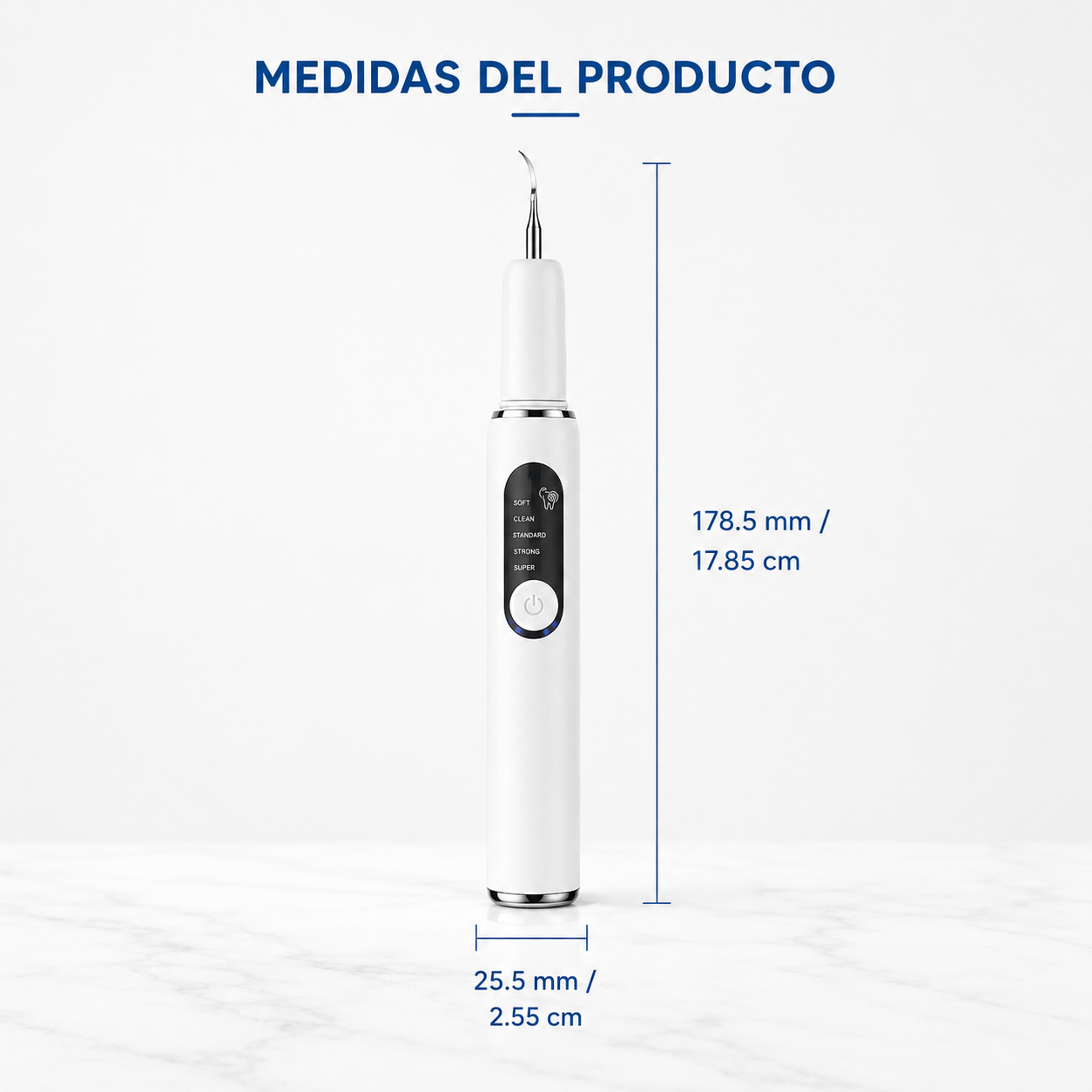 Limpiador Dental Ultrasónico con Luz LED
