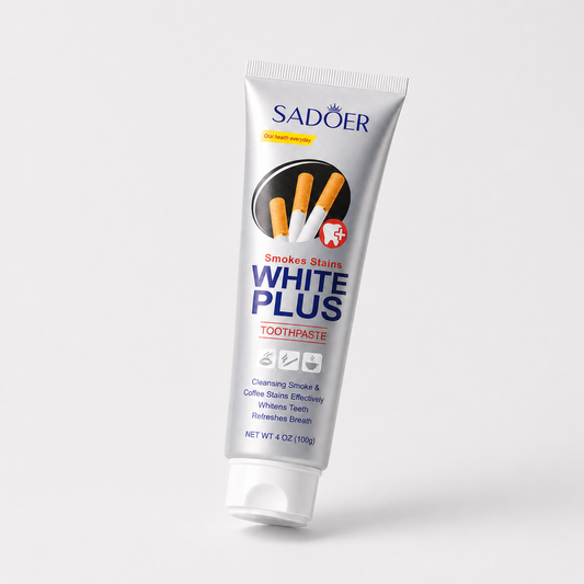 White Plus Anti Tabaco Pasta Dental SADOER- Manchas de Cafe, Te y Tabaco